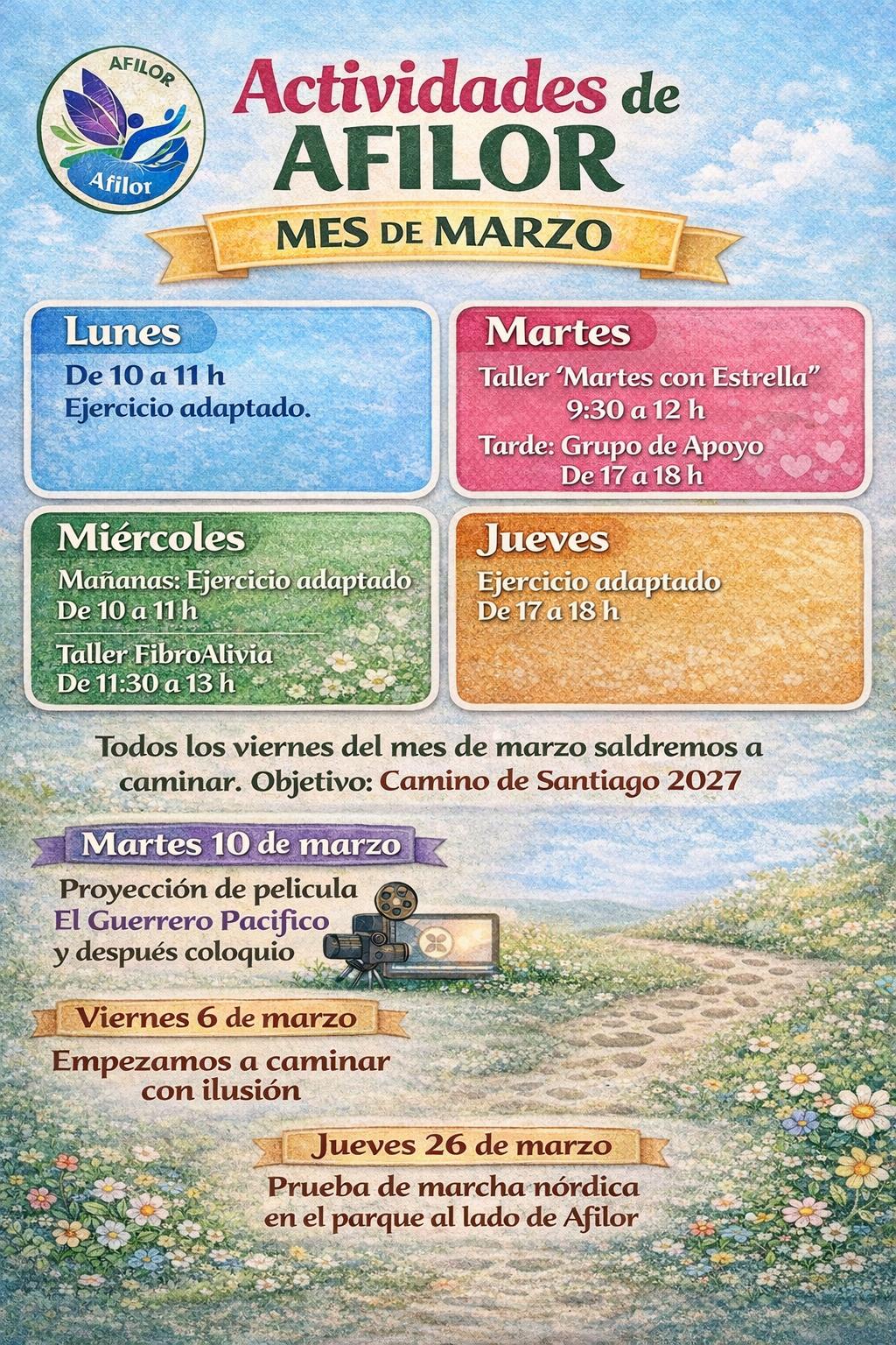 Actividades Afilor para Marzo